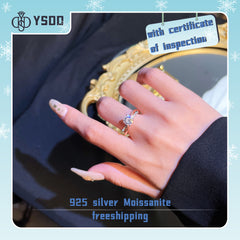 【#8 YSDD】 925 Sterling Silver Moissanite Ring