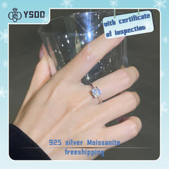 【#145 YSDD】1CT Moissanite 925 Sterling Silver Ring