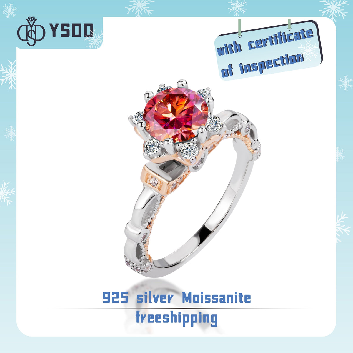 【#161YIYO】1CT Moissanite Rings 925 Sterling Silver 的副本