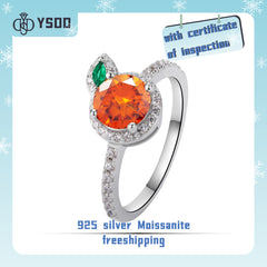 【#79 YSDD】Tangerine Moissanite Jewelry Set