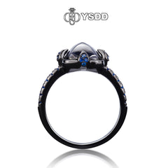 【#137 YSDD】925 Sterling Silver Lab Grown Sapphire Rings