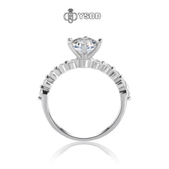 【#181 YSDD】1CT D Color Moissanite Ring in 925 Sterling Silver