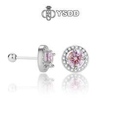 【#215 YSDD】925 Sterling Silver Moissanite Necklace&Earring Buds